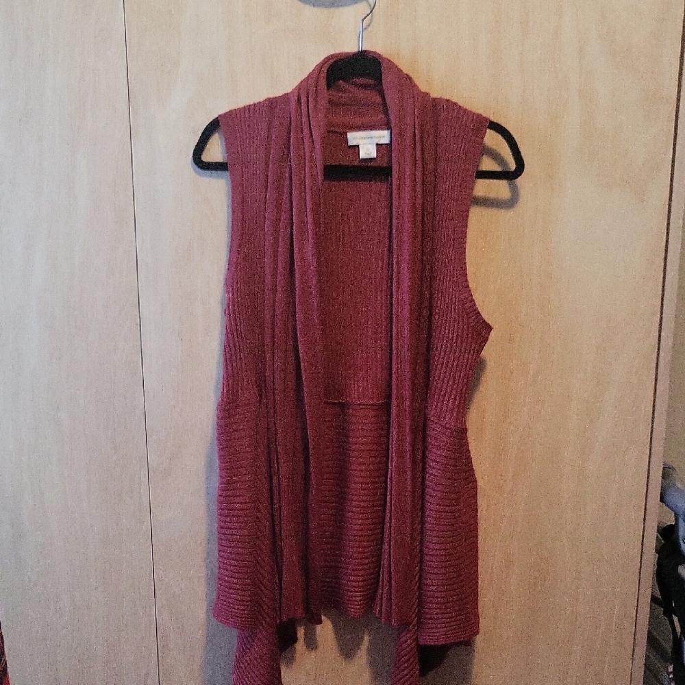 Christopher & Banks Rusty Maroon Knit Shrug Sweater